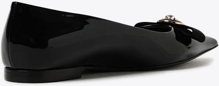 Medusa Pointed Ballet Flats in Patent Leather - Image 2