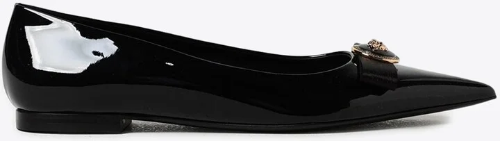 Medusa Pointed Ballet Flats in Patent Leather