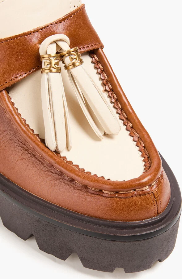 Meela two-tone leather platform loafers - Image 4
