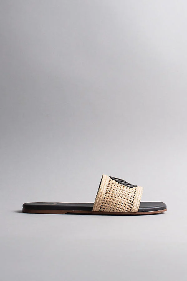 Meera Seashell Fishnet Slide Sandals