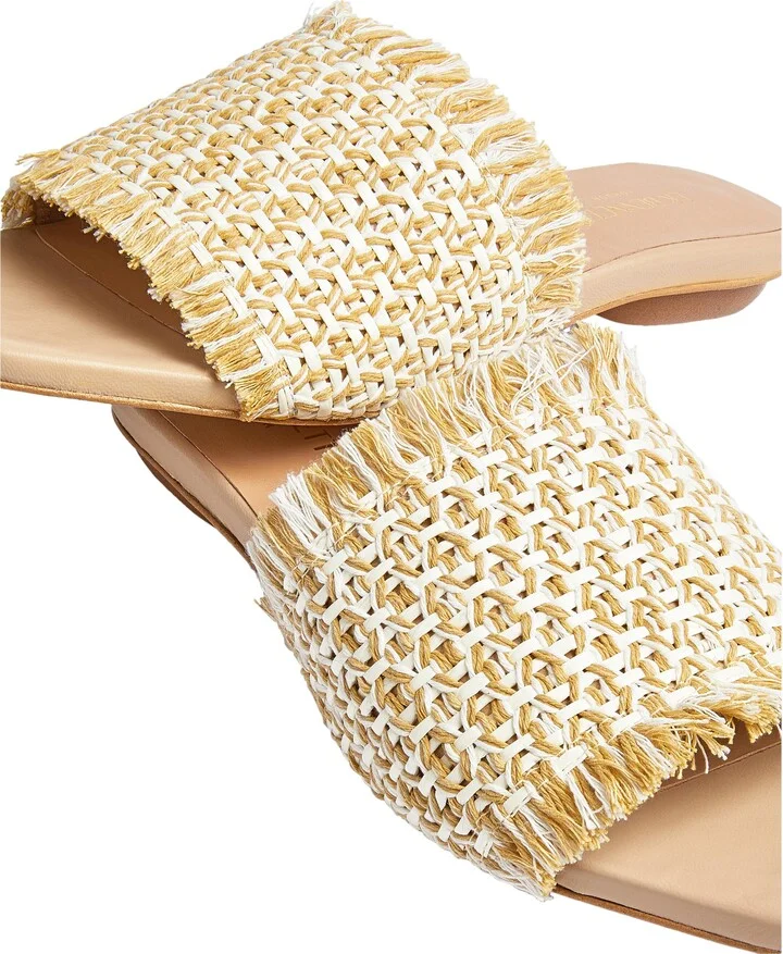 Meera Woven Raffia Slide Sandal - Image 3