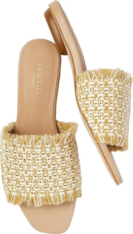 Meera Woven Raffia Slide Sandal - Image 4