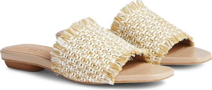 Meera Woven Raffia Slide Sandal
