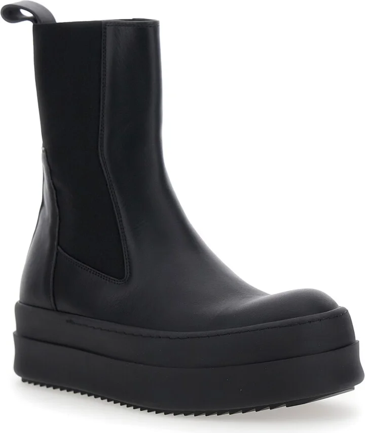 'mega Bumper' Black Boots With Chunky Sole In Leather Woman - Image 2