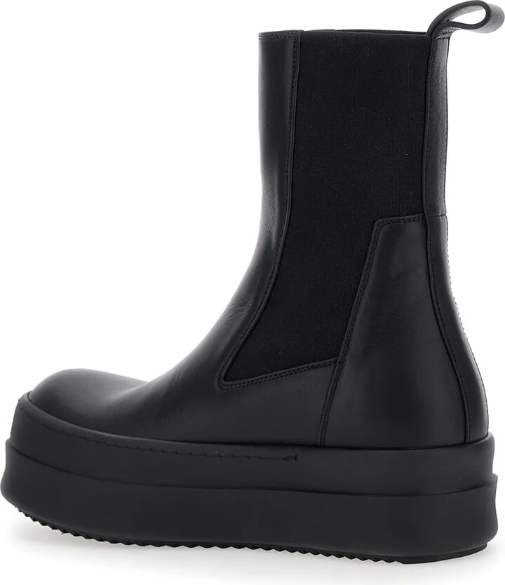 'mega Bumper' Black Boots With Chunky Sole In Leather Woman - Image 3