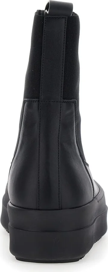 'mega Bumper' Black Boots With Chunky Sole In Leather Woman - Image 4