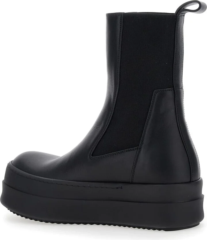 'Mega Bumper' Black Boots With Chunky Sole In Leather Woman - Image 3