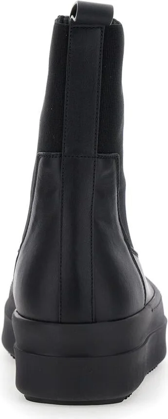 'Mega Bumper' Black Boots With Chunky Sole In Leather Woman - Image 4