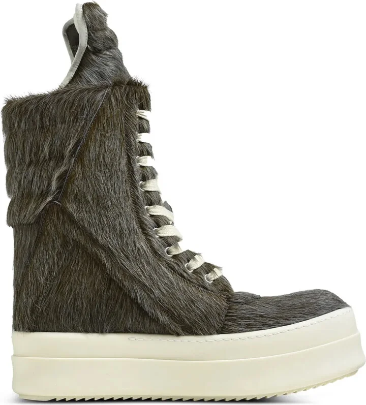Mega Geobasket leather lace-up shoes