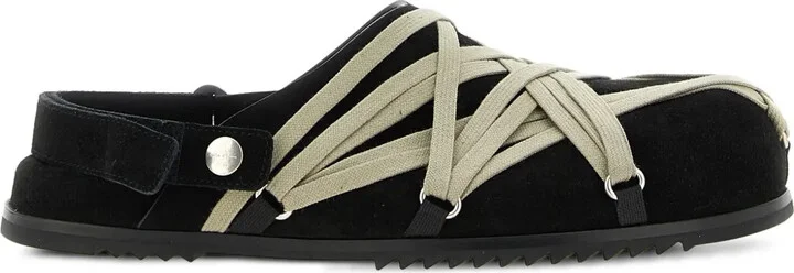 Megalace calf-leather mules