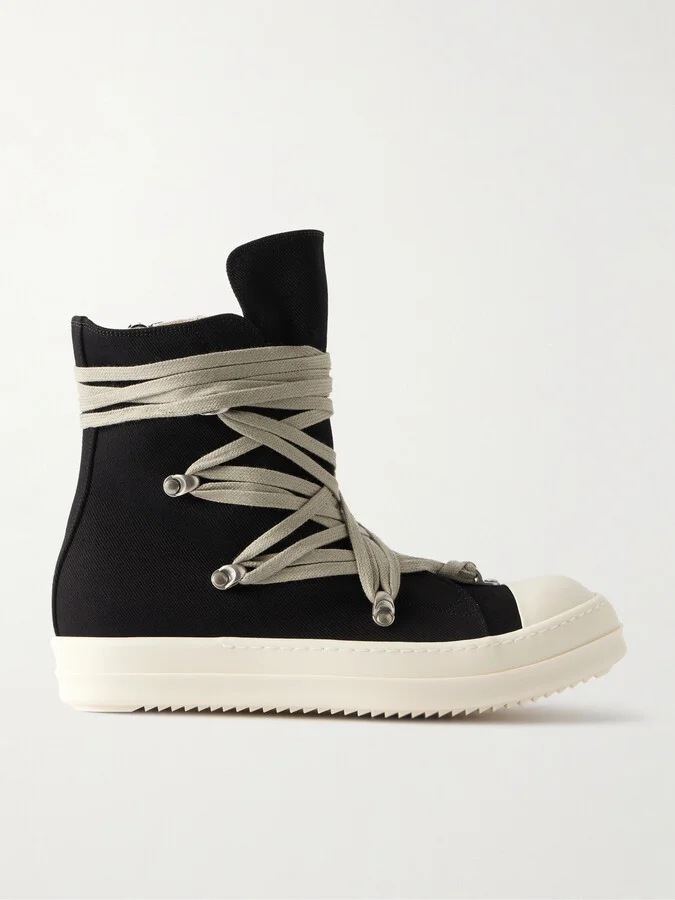 Megalace Denim High-Top Sneakers