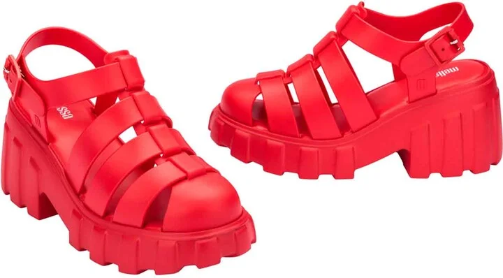 Megan Fisherman Style Platform - Red - Image 2