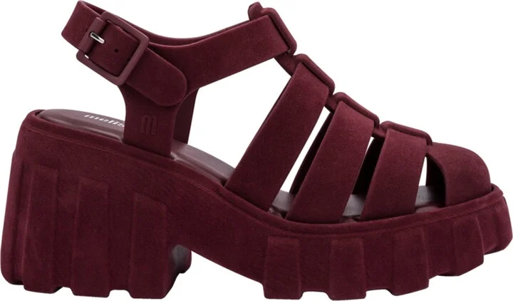 Megan Velvet Platform Fisherman Sandal - Image 2