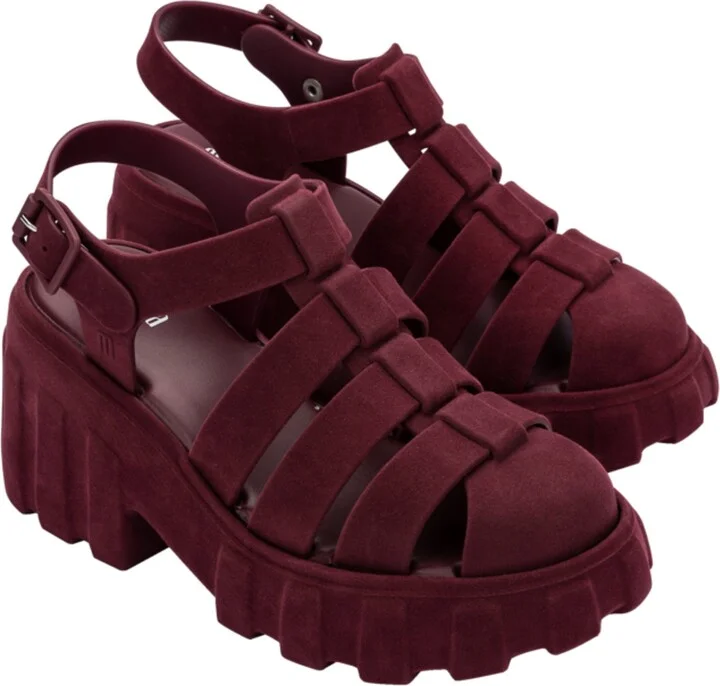 Megan Velvet Platform Fisherman Sandal