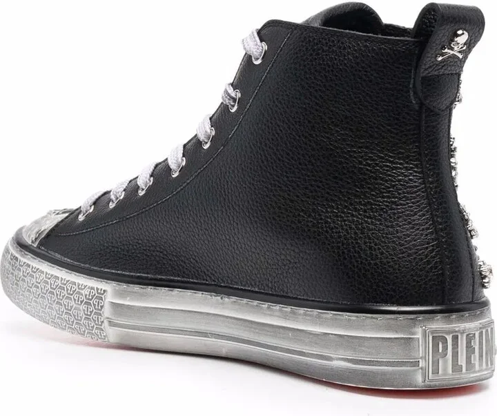 Megastar crystal-embellished high-top sneakers - Image 3