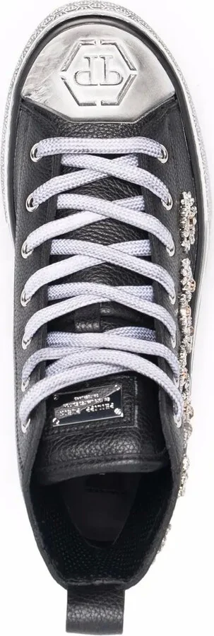 Megastar crystal-embellished high-top sneakers - Image 4