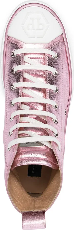 Megastar laminated high-top sneakers - Image 4