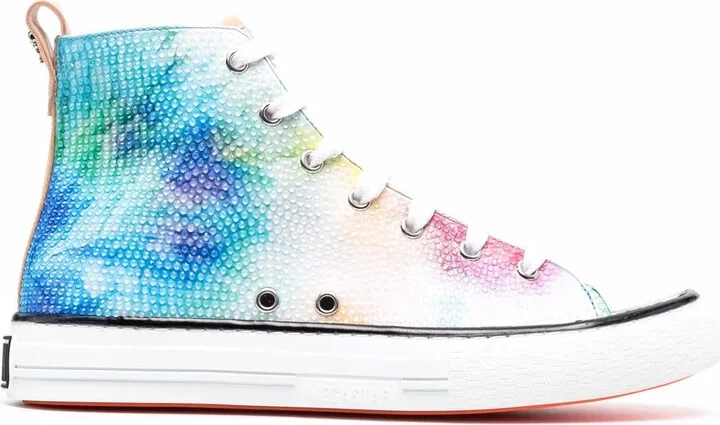 Megastar tie-dye high-top sneakers