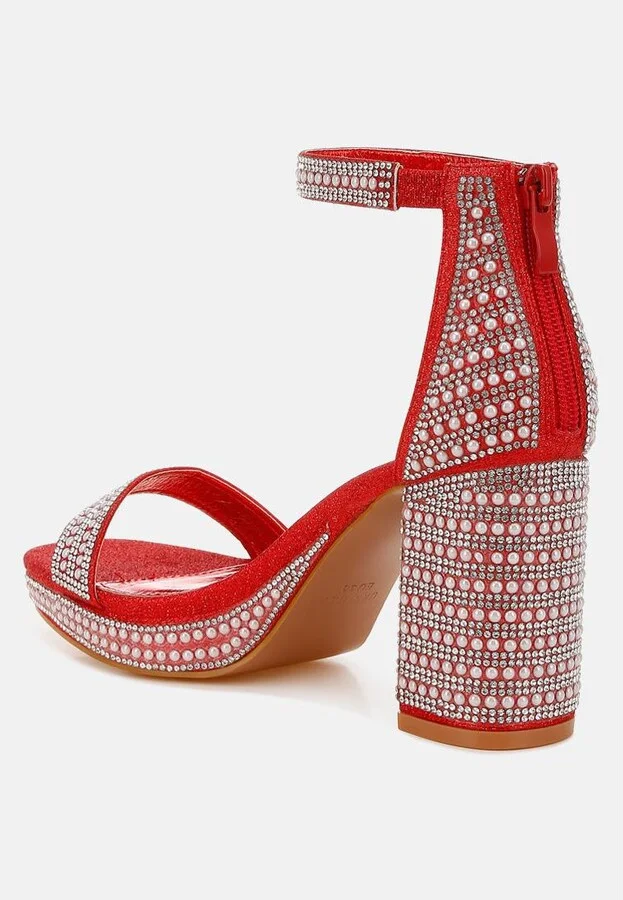 Mejuri Rhinestones And Pearl Embellished Sandals - Image 2