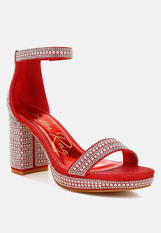 Mejuri Rhinestones And Pearl Embellished Sandals - Image 3