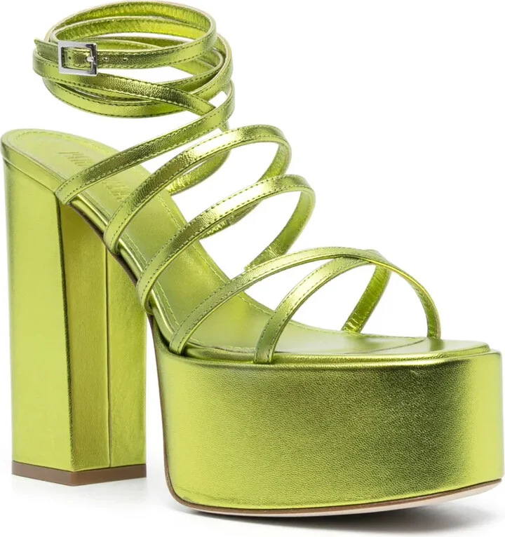 Melena 135mm metallic platform sandals - Image 2