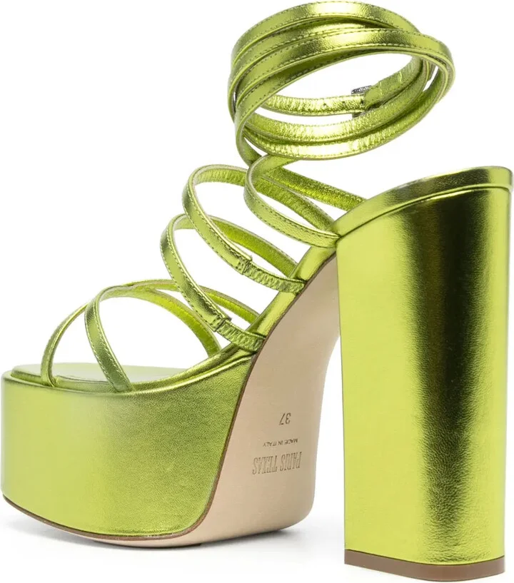 Melena 135mm metallic platform sandals - Image 3