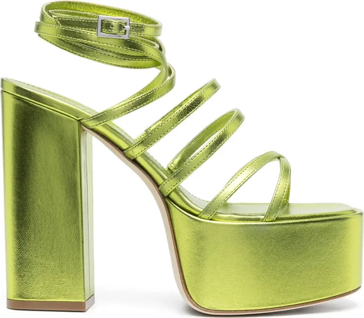 Melena 135mm metallic platform sandals