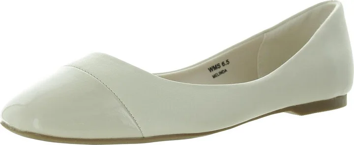 MELINDA Womens Round toe Patent Flat Shoes