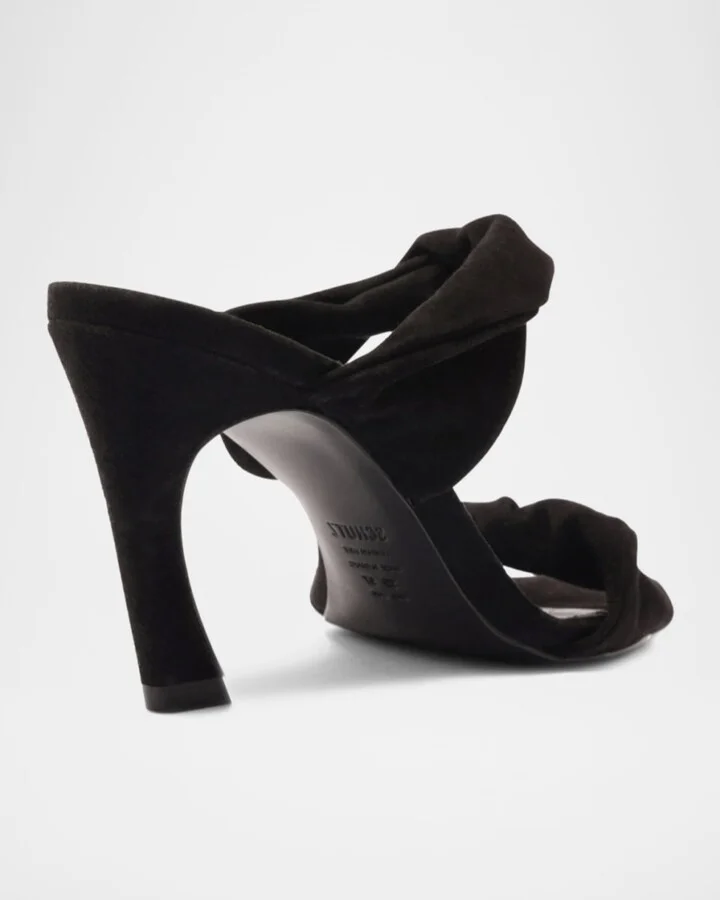 Meline Suede Twisted Dual-Band Mule Sandals - Image 3