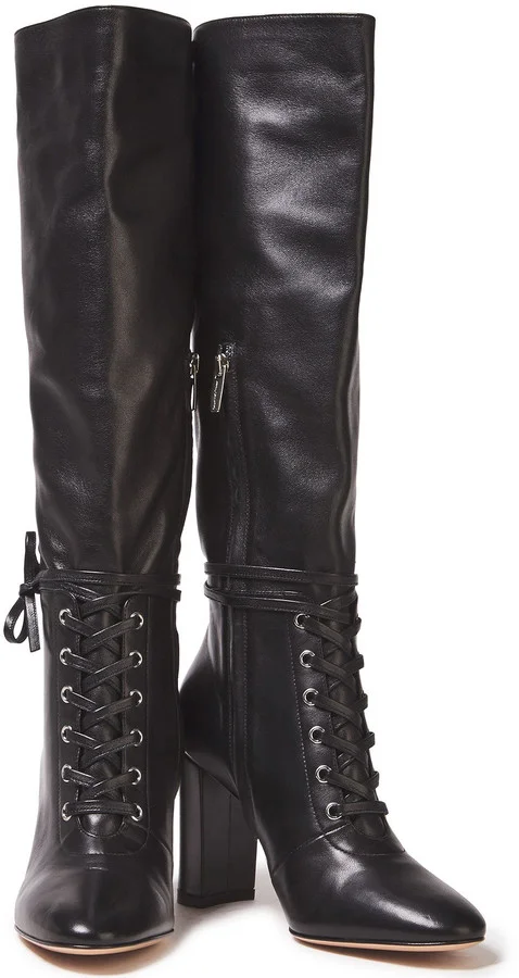 Melissa 85 lace-up leather knee boots - Image 2
