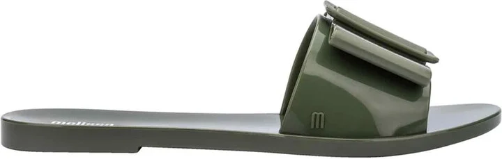 Melissa Babe Flat Slide - Dark Green - Image 2