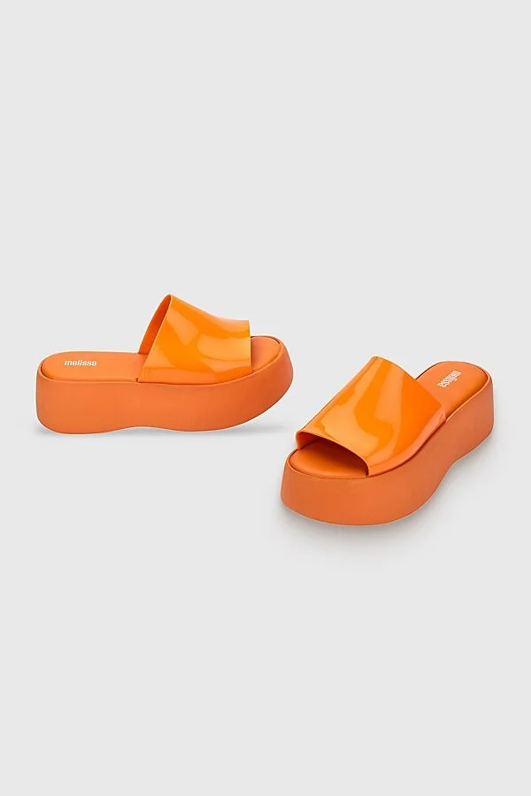 Melissa Becky Jelly Platform Slide in Orange - Image 4