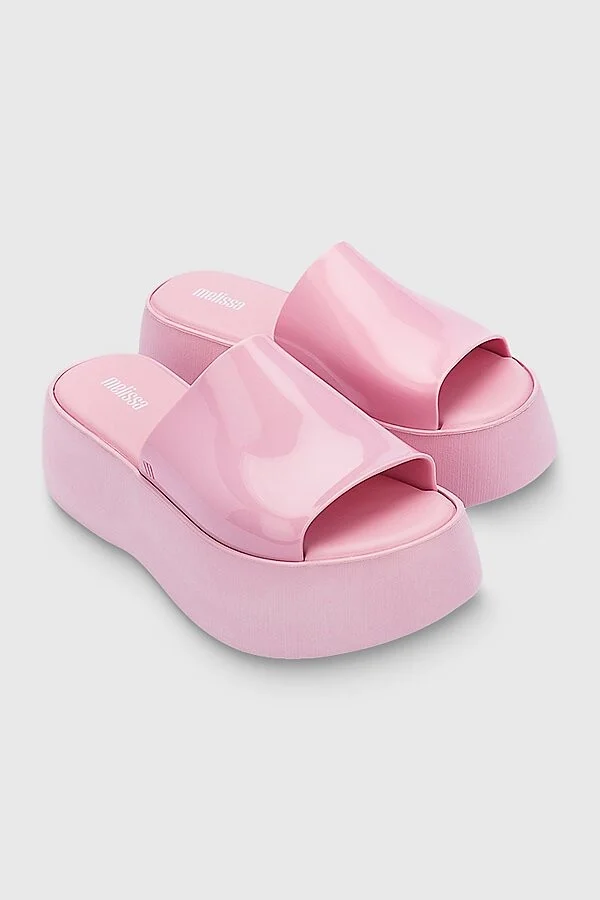Melissa Becky Jelly Platform Slide in Orange - Image 10