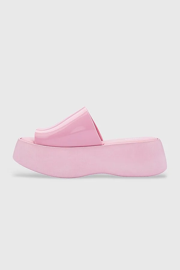 Melissa Becky Jelly Platform Slide in Orange - Image 11