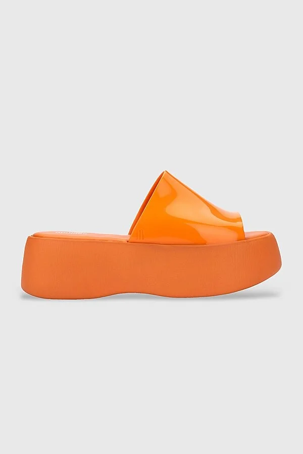 Melissa Becky Jelly Platform Slide in Orange