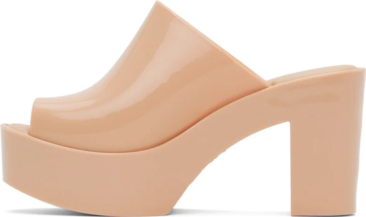 Melissa Beige Mule Heeled Sandals - Image 3