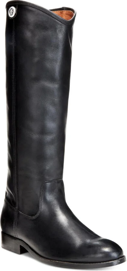 Melissa Button 2 Womens Leather Knee-High Riding Boots