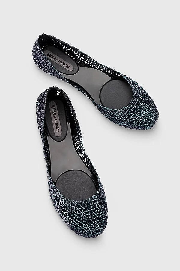 Melissa Campana Papel Jelly Ballerina Flat in Black color - Image 2