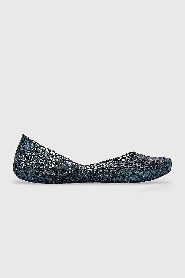 Melissa Campana Papel Jelly Ballerina Flat in Black color
