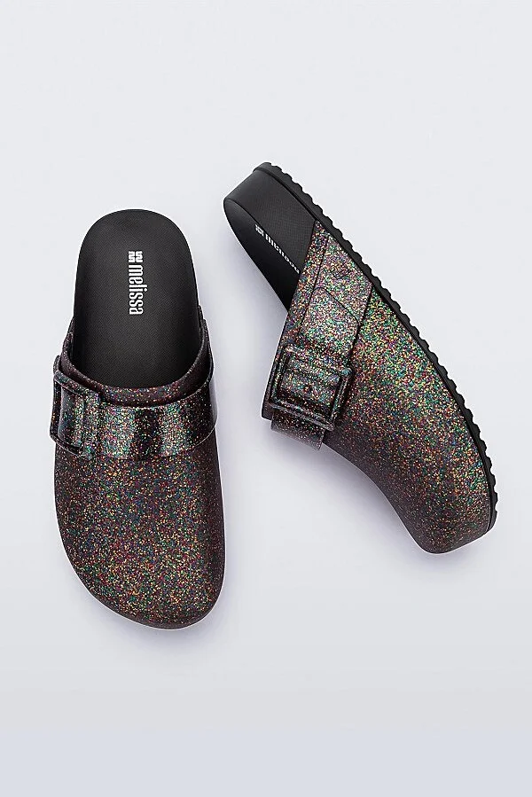Melissa Cozy Jelly Clog in Mixed Glitter Glass