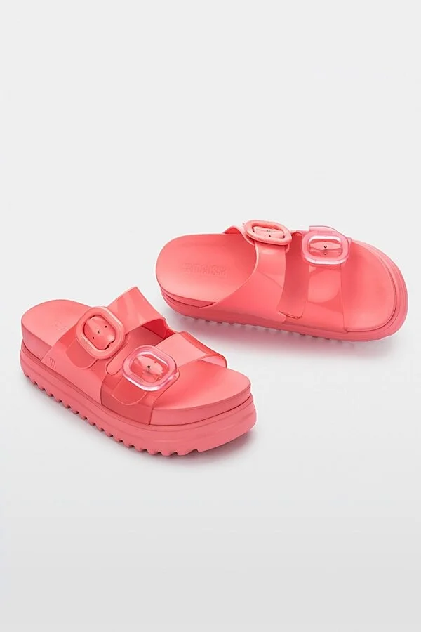 Melissa Cozy Platform Slide in Black/Tortoiseshell - Image 4