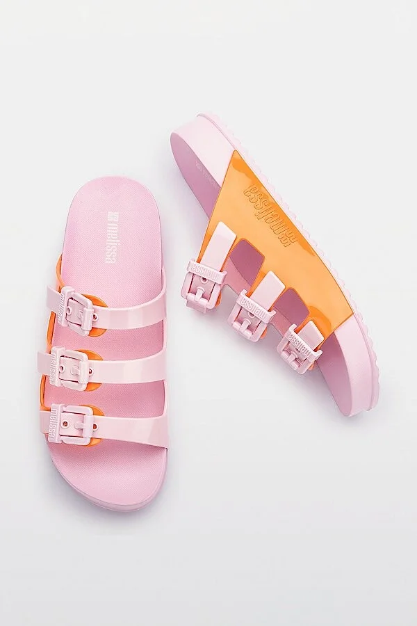 Melissa Cozy Stripes Slide in Beige - Image 4