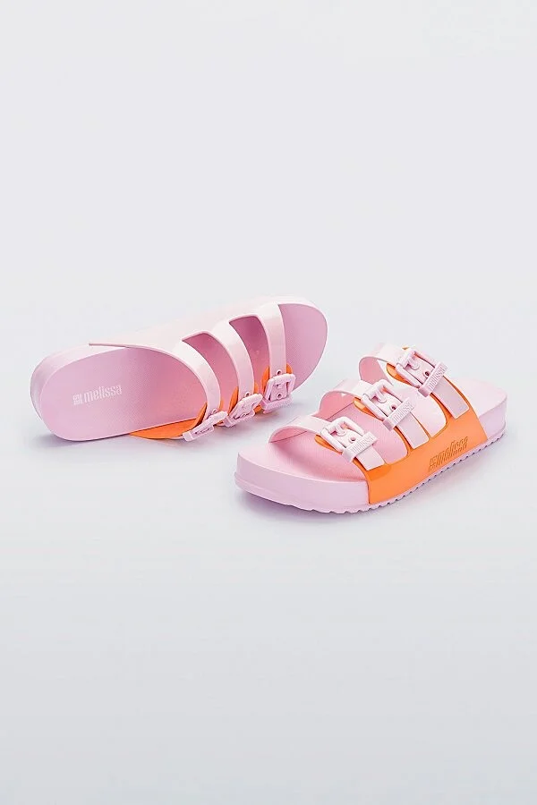Melissa Cozy Stripes Slide in Beige - Image 5