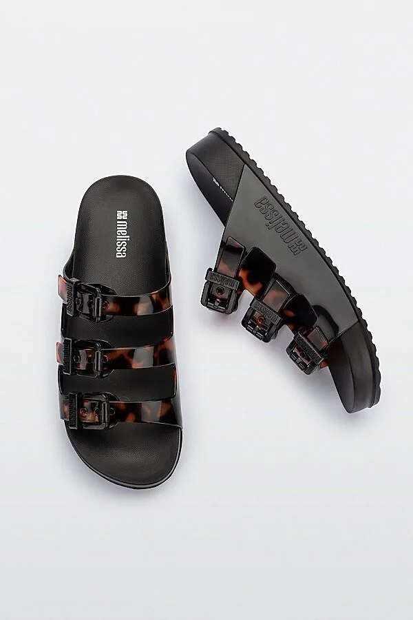 Melissa Cozy Stripes Slide in Beige - Image 6
