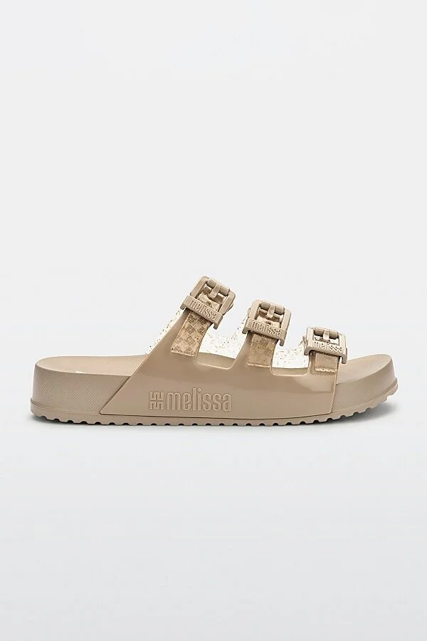 Melissa Cozy Stripes Slide in Beige