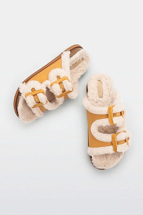 Melissa Cozy Warm Slide in Brown/Beige - Image 2