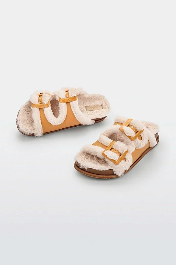 Melissa Cozy Warm Slide in Brown/Beige - Image 3
