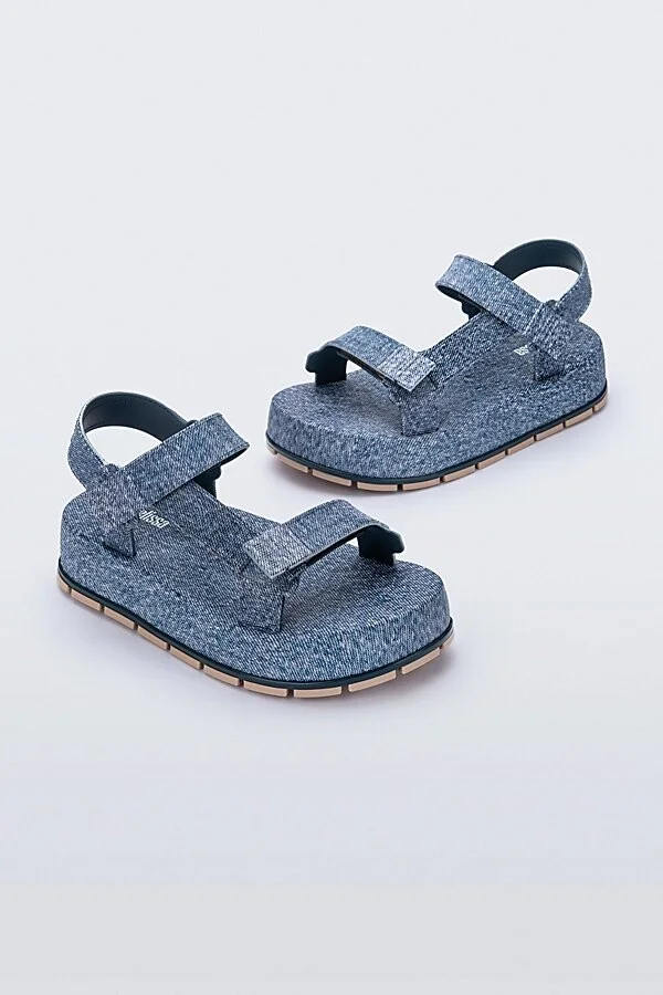 Melissa Denim Platform Strappy Sandal in Jeans Blue - Image 2