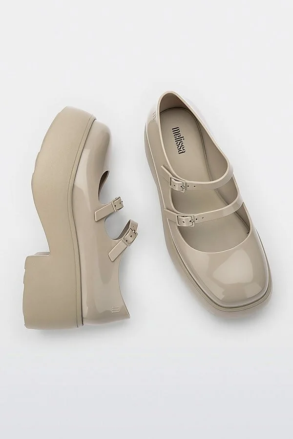 Melissa Farah Jelly Platform Mary Jane Shoe in Beige - Image 2
