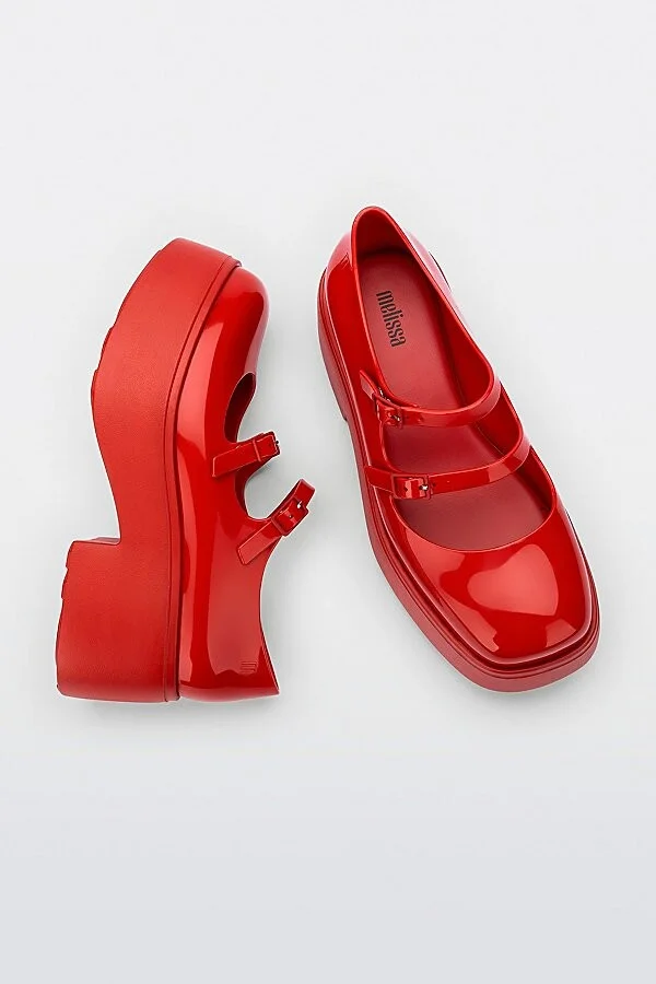 Melissa Farah Jelly Platform Mary Jane Shoe in Beige - Image 3